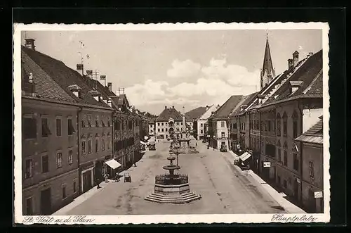 AK St. Veit a. d. Glan, Blick auf den Hauptplatz