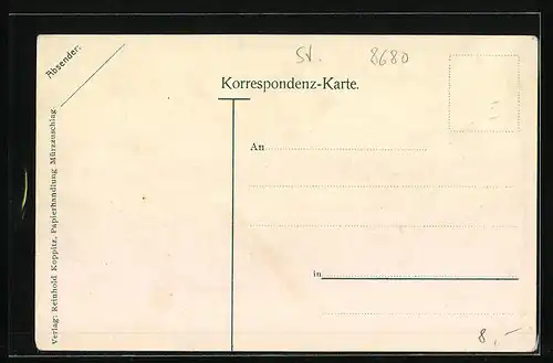 AK Mürzzuschlag, Blick auf den Ort