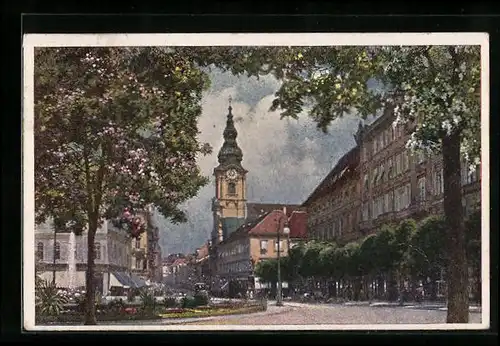 Künstler-AK Graz, Bismarckplatz