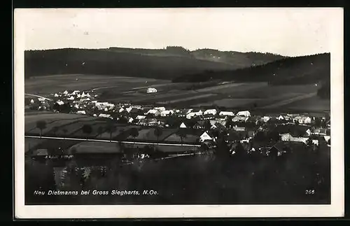 AK Neu Dietmanns bei Gross Siegharts, Ortsansicht aus der Ferne