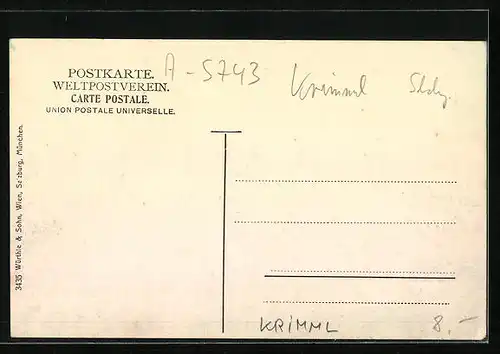 AK Krimml, Waltl`s Gasthof auf der Platte