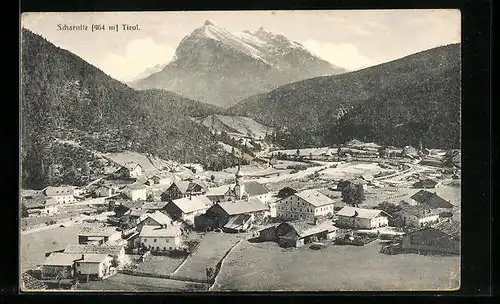 AK Scharnitz, Ortspartie mit Kirche