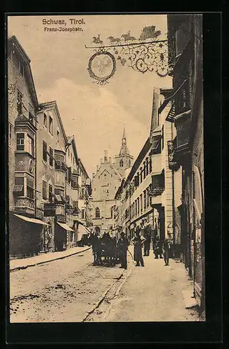 AK Schwaz, Blick in die Franz-Josephstrasse