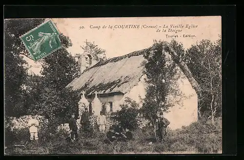 AK Camp de la Courtine, La Vieille Eglise de la Daigue