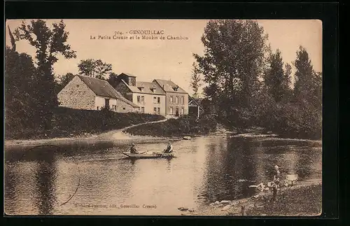 AK Genouillac, Le Petite Creuse et le Moulin de Chambon