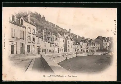 AK Aubusson, Rue Vaveix, Strassenpartie