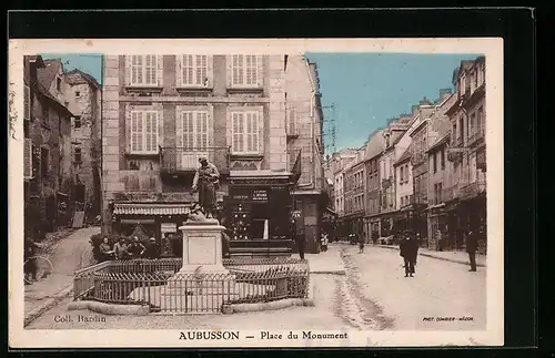 AK Aubusson, Place du Monument