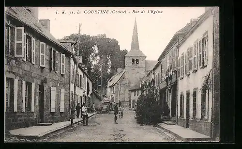 AK La Courtine, Rue de l`Église