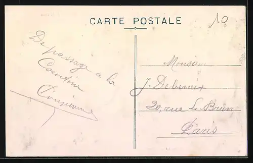 AK Camp de la Courtine, Avenue de la Gare, Arrivee des Troupes