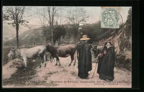 AK Crozan, Femmes de Crozan, conduisant des vaches au pâturage