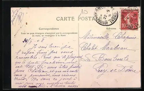 AK Crozant, Tour Carrée et Hôtel des Ruines