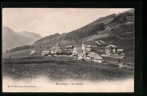 AK Sörenberg, Ortspartie mit Kirche