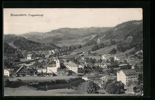 AK Brunnadern (Toggenburg), Gesamtansicht des Dorfes