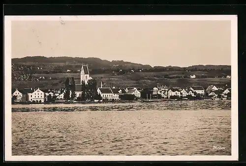 AK Meilen, Uferpartie mit Kirche