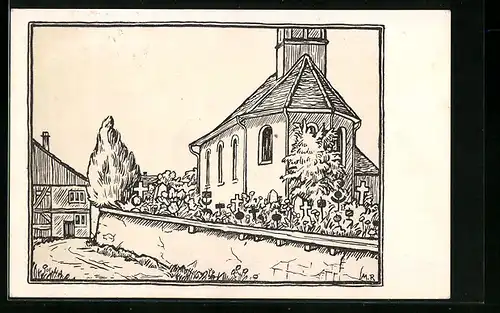 Künstler-AK Schwamendingen, Kirche