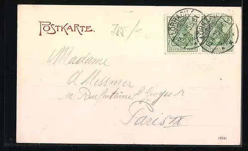 AK Lörrach, Blick in die Baslerstrasse