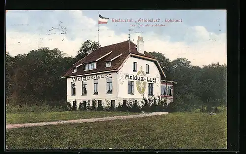 AK Hamburg-Lokstedt, Restaurant Waldeslust von W. Walterskötter