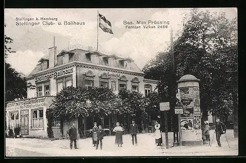 AK Stellingen b. Hamburg, Stellinger Club- und Ballhaus von Max Prüssing