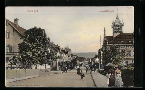 AK Balingen, Passanten in der Bahnhofstrasse
