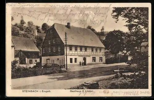 AK Steinbach i. Erzgeb., Gasthaus 6 Linden