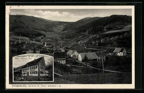 AK Steinen i. W.-Endenburg, Gasthaus zum Pflug, Teilansicht