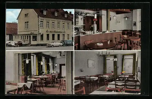 AK Karlsruhe-Knielingen, Restaurant Zur Rheinbrücke, Rheinbrückenstr. 25, Innenansichten