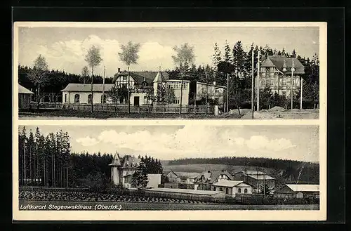 AK Stegenwaldhaus /Oberfrk., Gasthaus Stegenwaldhaus von Nikol Leupold, Ortspartie