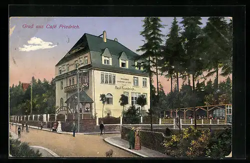 AK Augustusburg / Erzgeb., Cafe-Restaurant Villa König Albert von Paul Friedrich