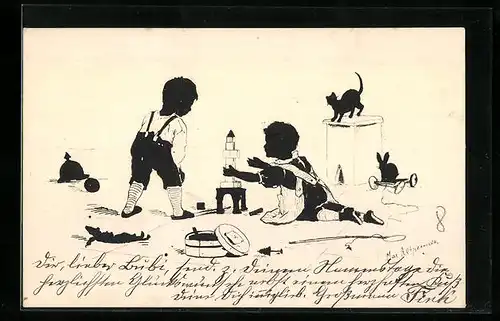 AK Kinder und ihre Bauklötze