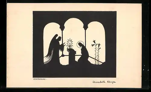 AK Die Verkündigung, Scherenschnitt