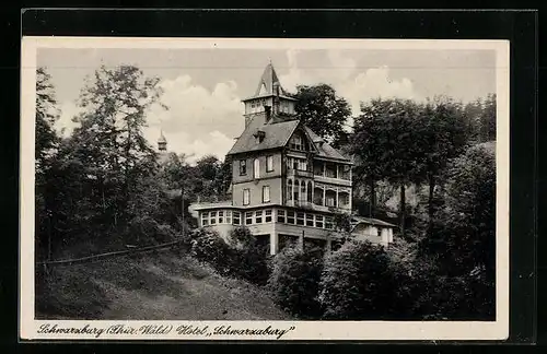 AK Schwarzburg /Thür. Wald, Hotel Schwarzaburg