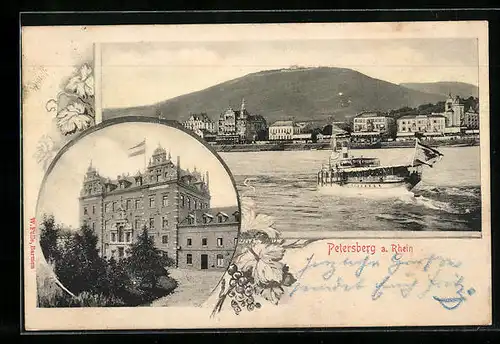 AK Petersberg a. Rhein, Hotel auf dem Petersberg, Inh. Ww. Pet. Jos. Nelles