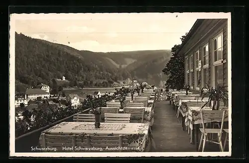 AK Schwarzburg, Hotel Schwarzaburg, Aussichtsterrasse