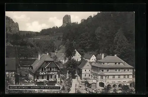 AK Rathen, Teilansicht mit Talwächter