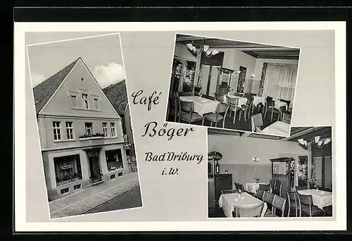 AK Bad Driburg i. W., Cafe Böger, Bes. Josef Böger, Langestrasse 44