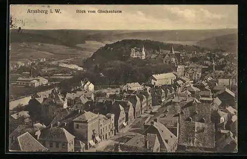 AK Arnsberg i. W., Blick vom Glockenturm