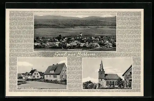 AK Sibbesse, Ortsansicht mit Siedlung und Kirche