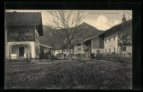 AK Piesenhausen, Ortspartie mit Anwohnern