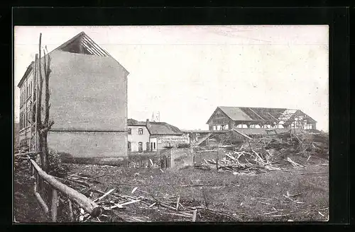 AK Chemnitz, Sturm-Katastrophe am 27. Mai 1916, Zerstörte Häuser