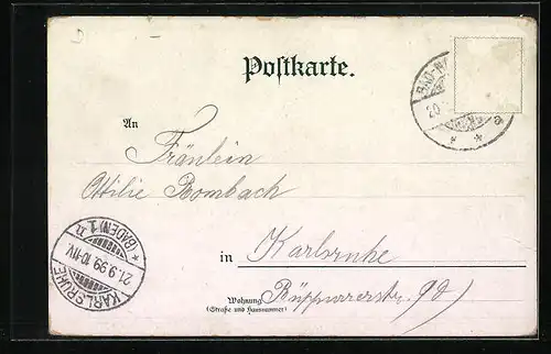 Lithographie Bad Nauheim, Partie am Sprudel, Schwälmer Tracht