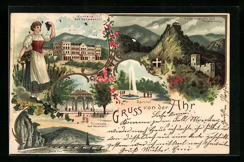 Lithographie Bad Neuenahr, Hotel und Restaurant Zum Stern