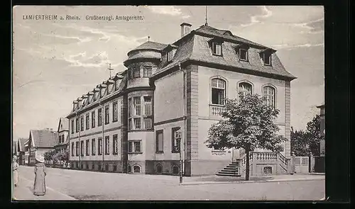AK Lampertheim a. Rhein, Grossherzogl. Amtsgericht