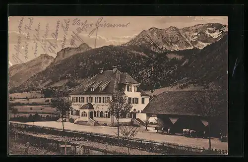 AK Pfronten-Steinach /Allgäu, Alpengasthof Pfrontner Hof, Bes. Otto Bauknecht