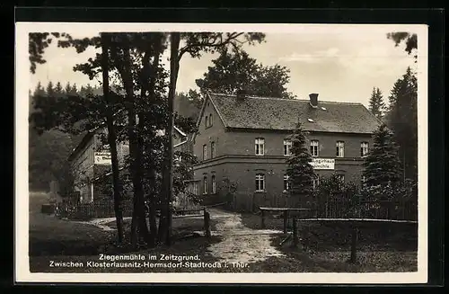 AK Hermsdorf i. Thür., Gasthaus Ziegenmühle im Zeitzgrund