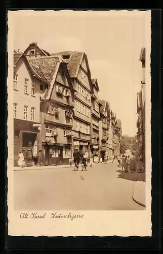 AK Kassel, Kastenalsgasse mit Gasthaus Bayrischer Hof