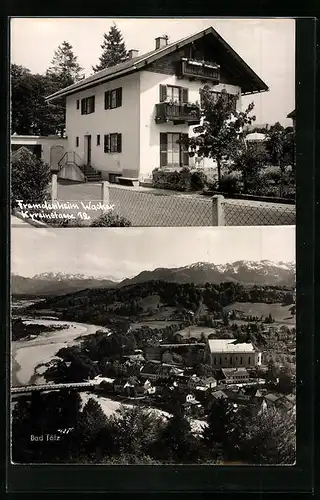 AK Bad Tölz, Fremdenheim Wacker, Kyreinstr. 12, Ortsansicht
