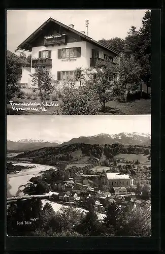 AK Bad Tölz, Fremdenheim Wacker, Kyreinstr. 12, Ortsansicht