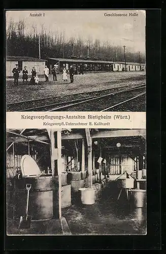 AK Bietigheim /Württemberg, Kriegsverpflegungs-Anstalten, Kriegsverpfl. Unternehmer E. Kallhardt