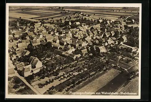 AK Weinolsheim /Rheinhessen, Ortsansicht vom Flugzeug aus