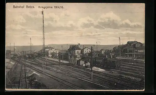 AK Bebra, Bahnhof in den Kriegsjahren 1914 bis 1916